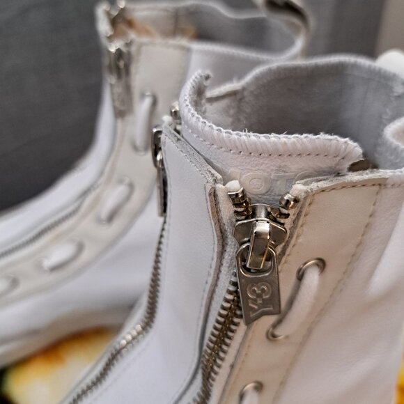 Y-3 Adidas Yohji Yamamoto Pro Zip Weiß High Top Sneakers CG3183 Size 9 Men - Picture 12 of 15